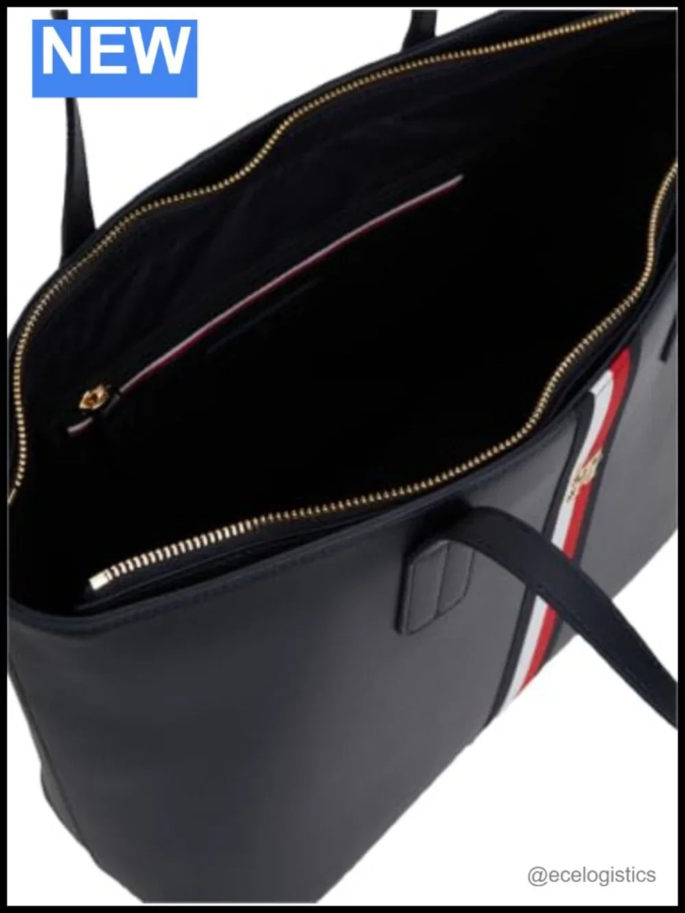 Large Tote Bag with Zipper and Internal Pocket for Women – Polyurethane Handbag